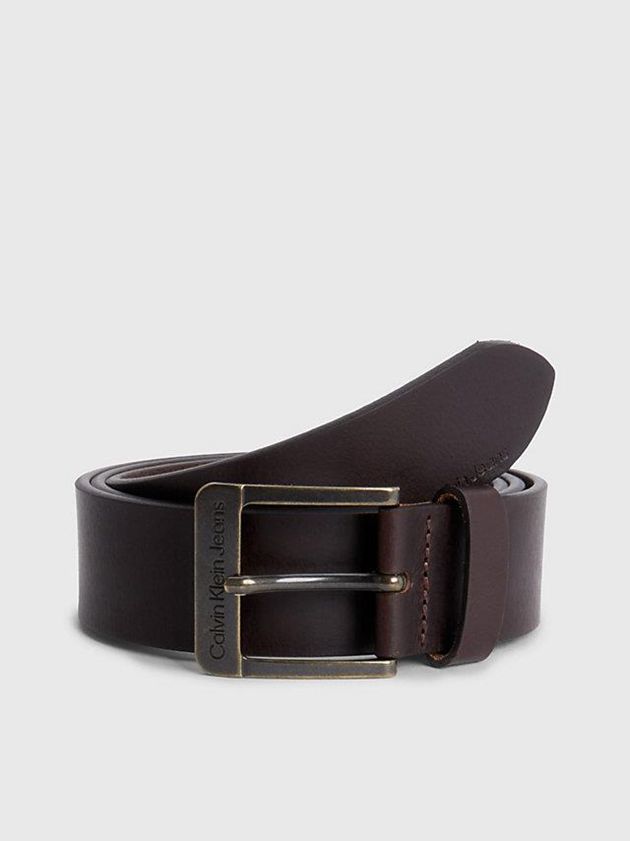 Calvin Klein USA Leather Mens Belt Brown 2138467-TN